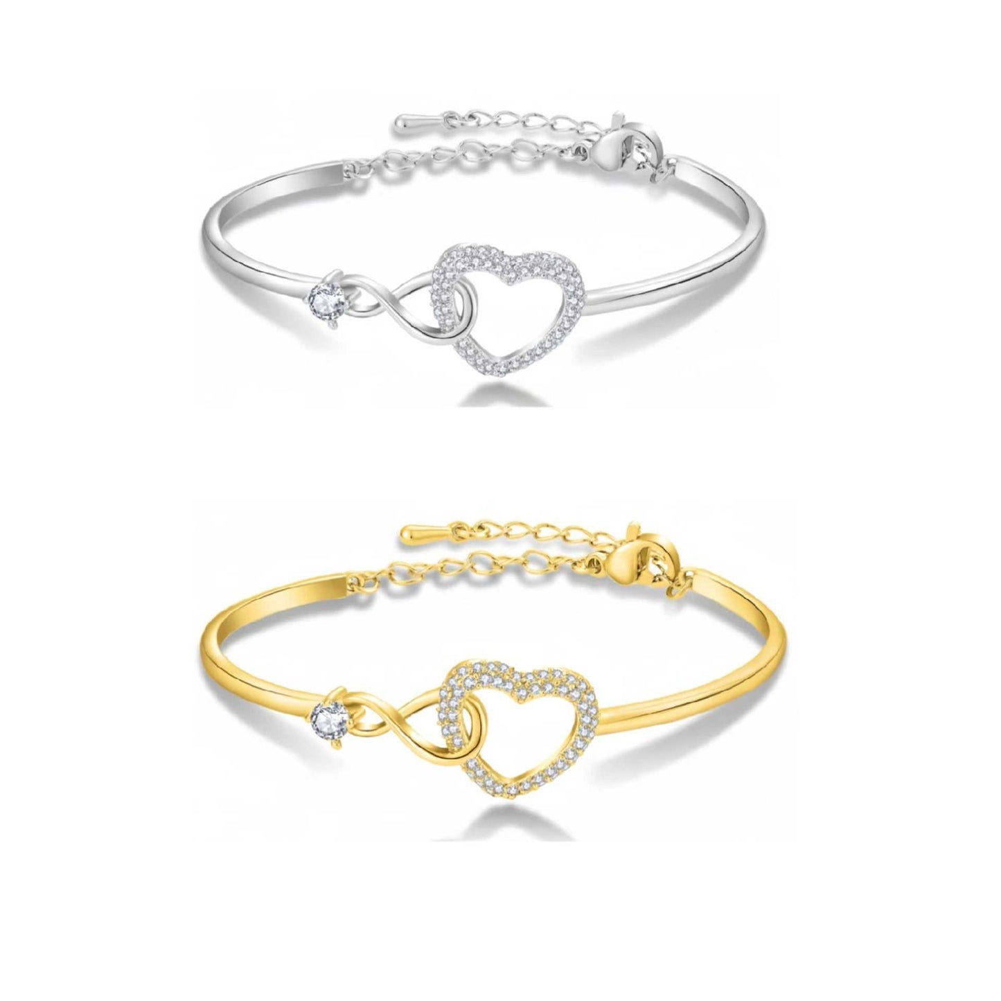 Infinity Heart Bracelet daughter mom gift in elegant packaging with heartfelt message card