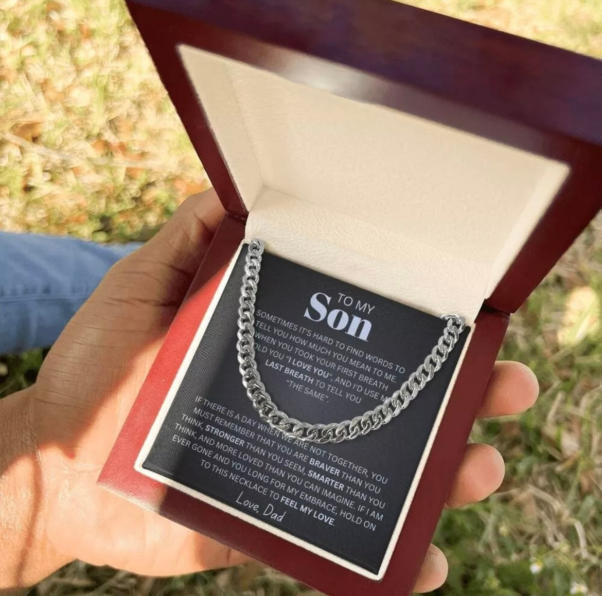 To My Son - Cuban Link Necklace - You Are More Loved Than You Know