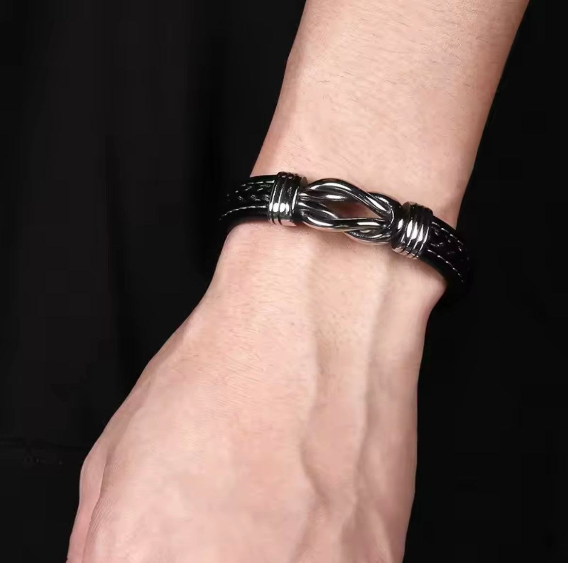 To My Grandson - Forever Linked Bracelet - Never Forget I Love You Message Card Gift
