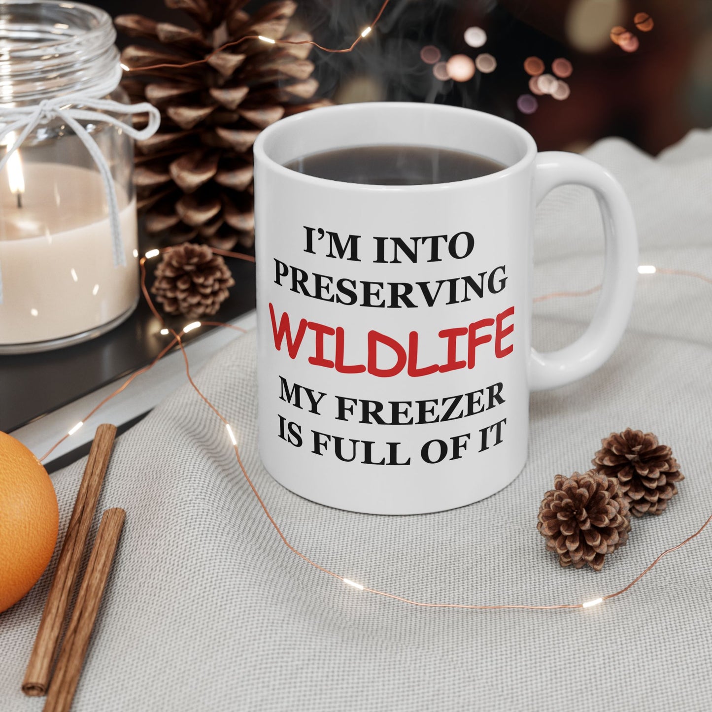 FUNNY Coffee Mug for Hunter 11oz white