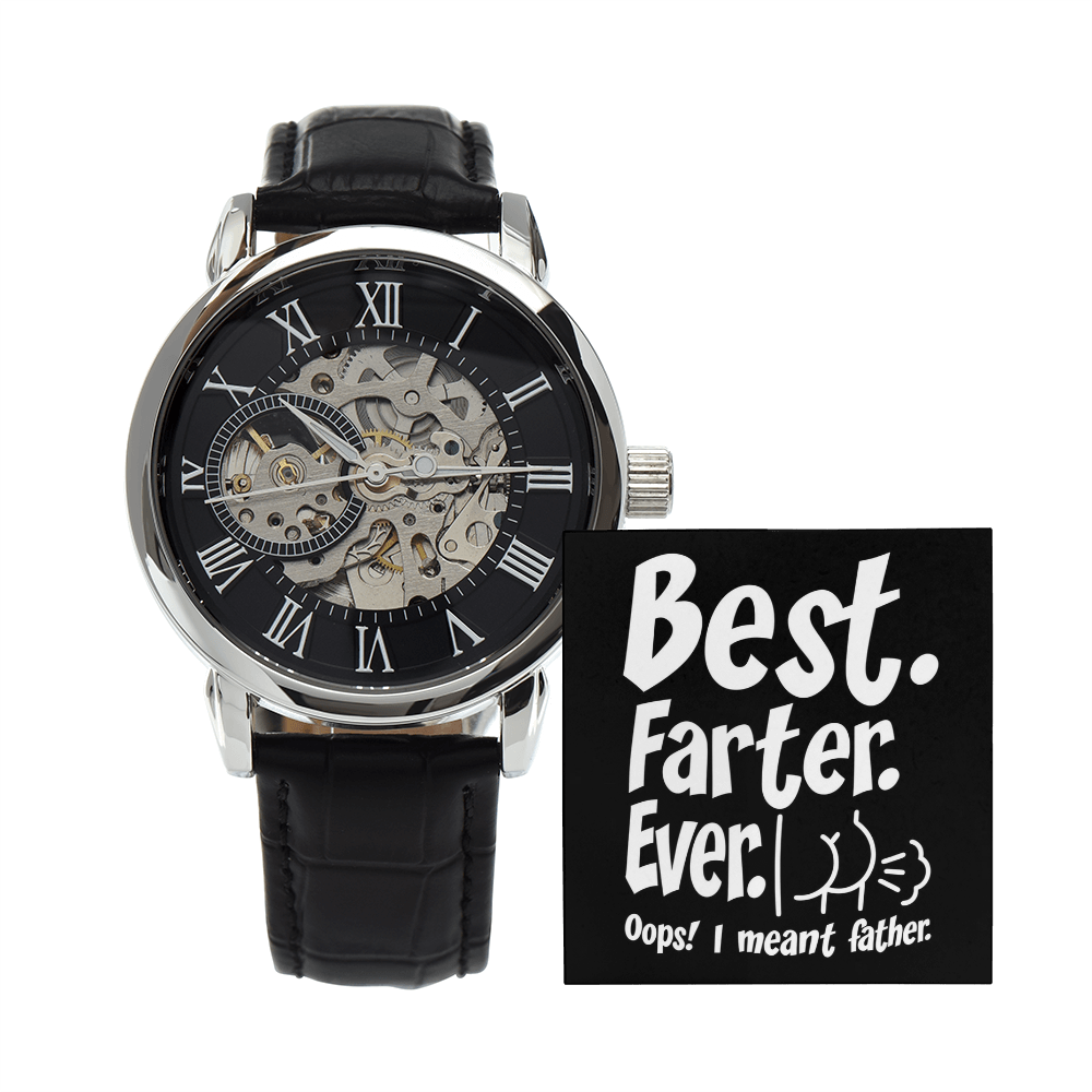 Funny “Best Father” Skeleton Watch Gift for Dad