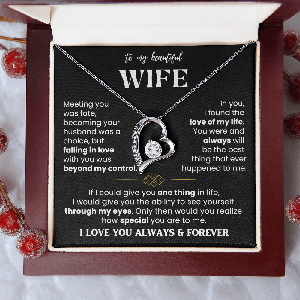 To My Wife - Love Heart Necklace - Love You Always