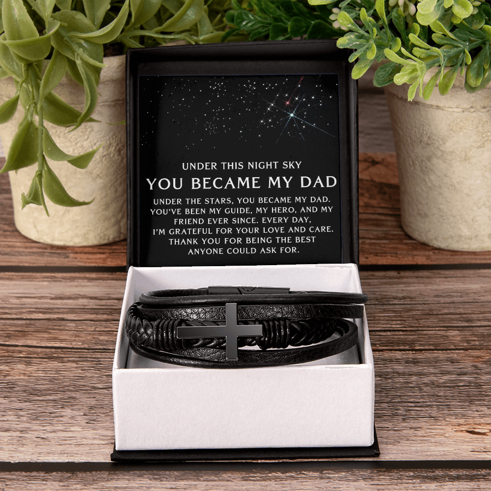 Under This Sky - Cross Bracelet Father's Day Gift for Dad