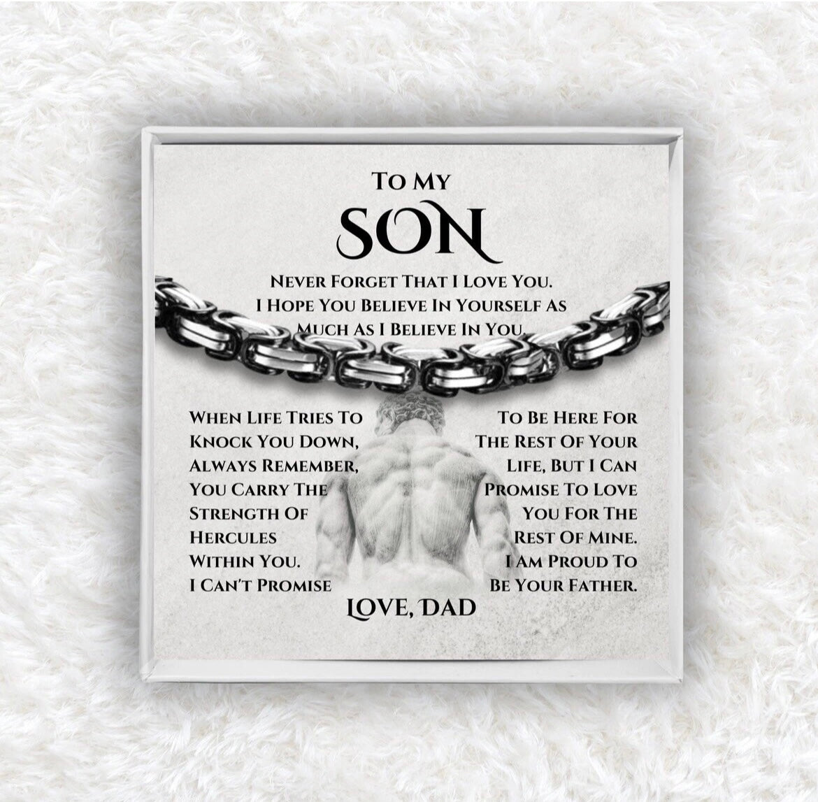 To My Son - Hercules Bracelet - Proud to Be Your Father