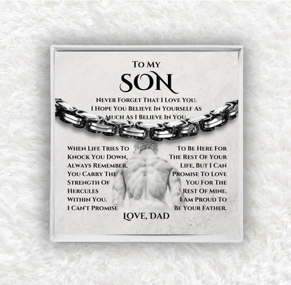 To My Son - Hercules Bracelet - Proud to Be Your Father