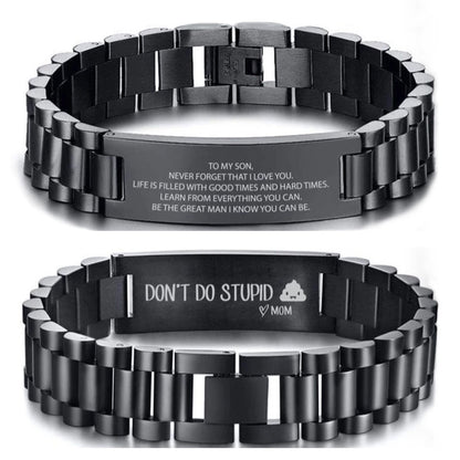 Don’t Do Stupid Sh*t - Heartfelt Bracelet for Son from Mom