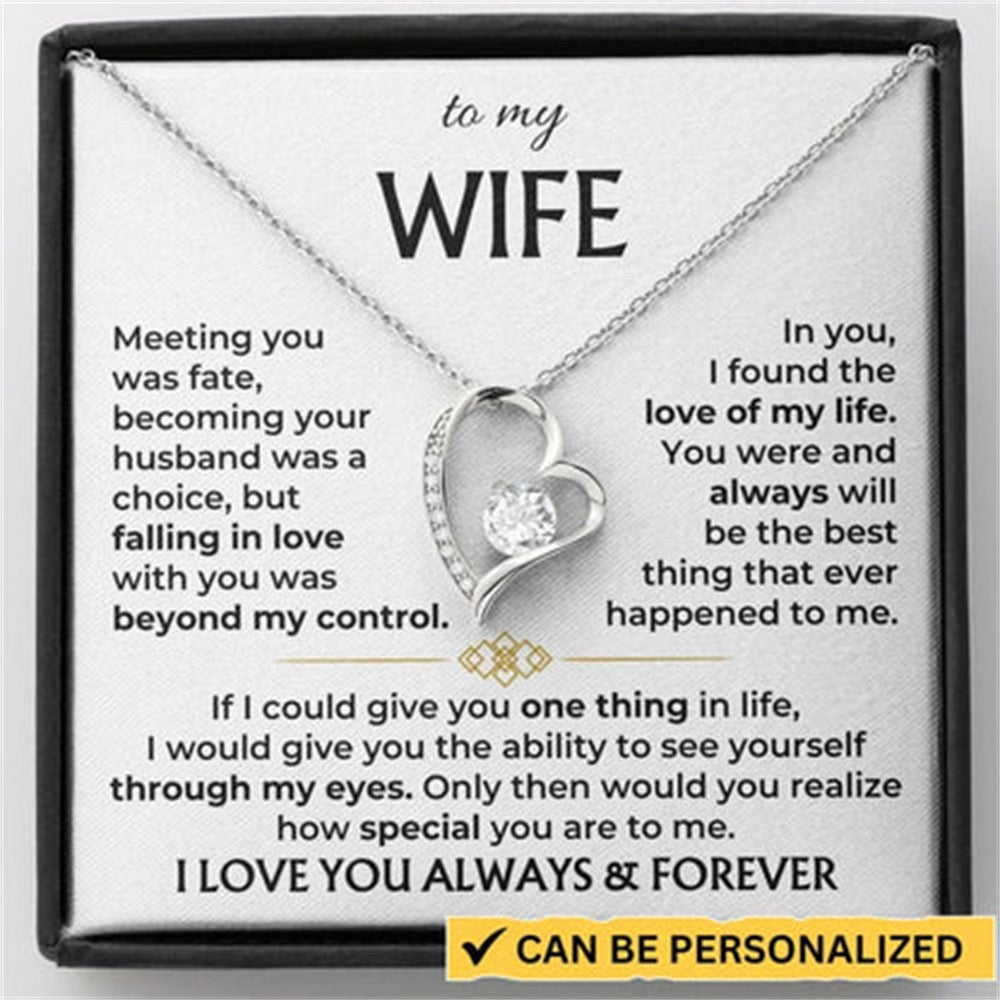 To My Wife - Love Heart Necklace - Love You Always