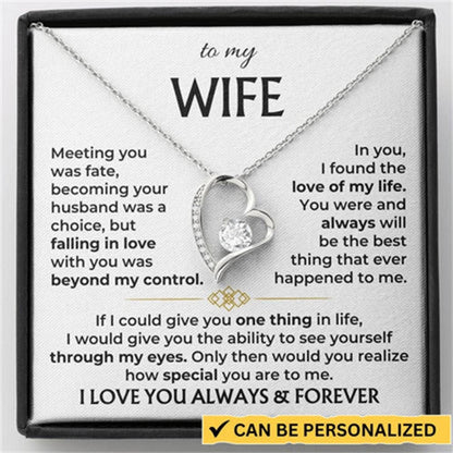 To My Wife - Love Heart Necklace - Love You Always