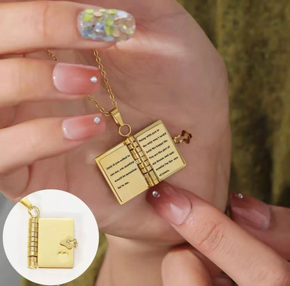 To My Daughter - Engraved Book Necklace - Love You Always