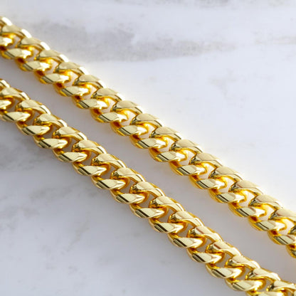 To My Son - Cuban Link Necklace - Feel My Love Message Card Gift