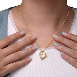 To My Granddaughter Necklace - Love Heart Necklace - You Are My World Gift