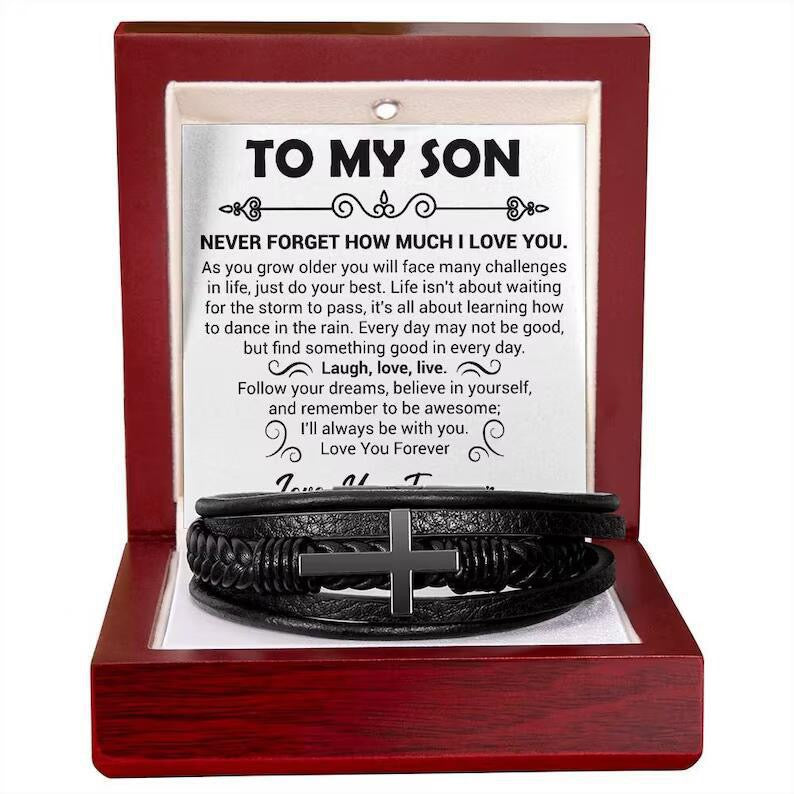 To My Son - Cross Bracelet - Love You Forever