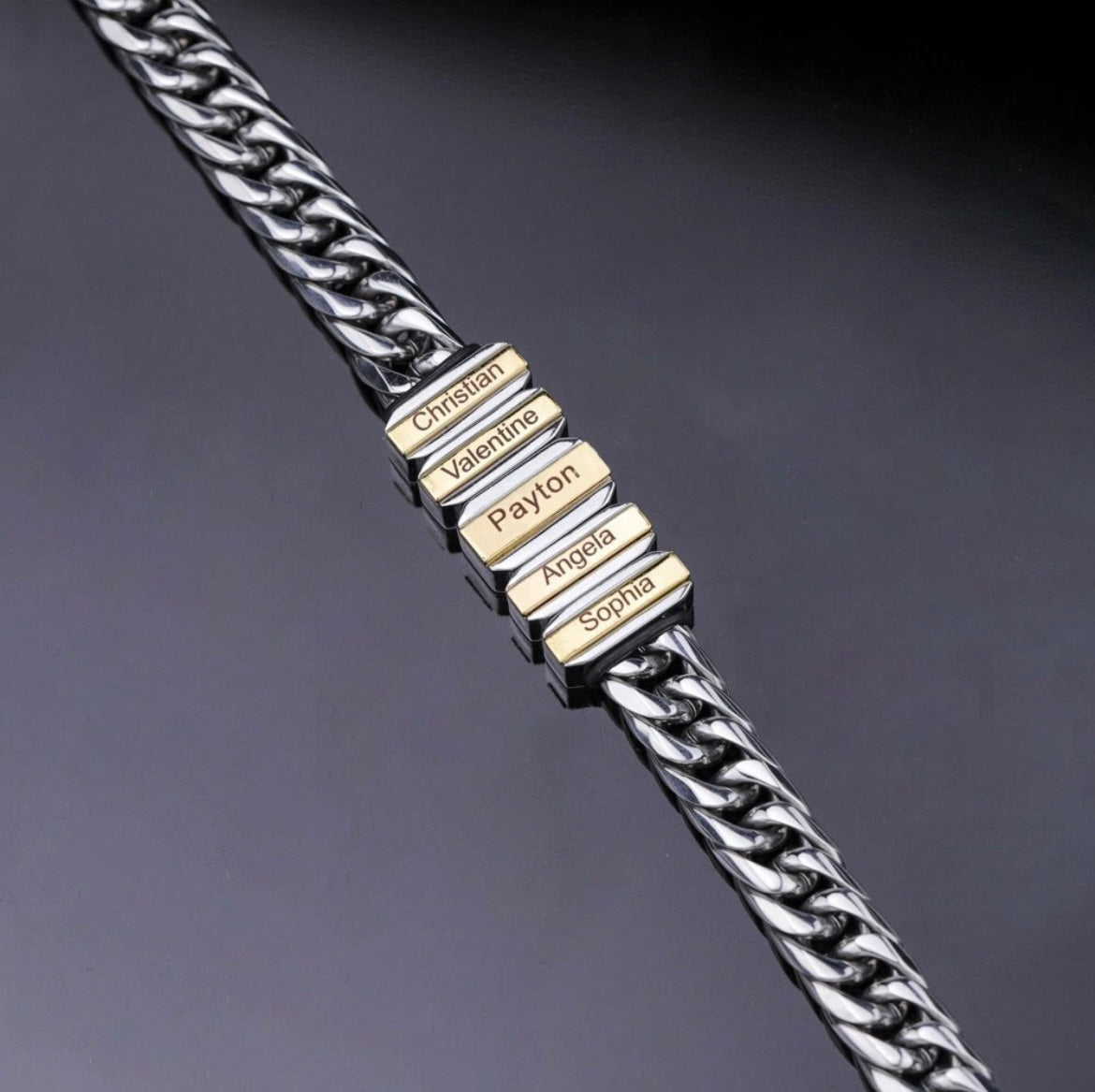 To Dad - Family Name Bracelet - Custom Engraving