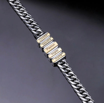 To Dad - Family Name Bracelet - Custom Engraving
