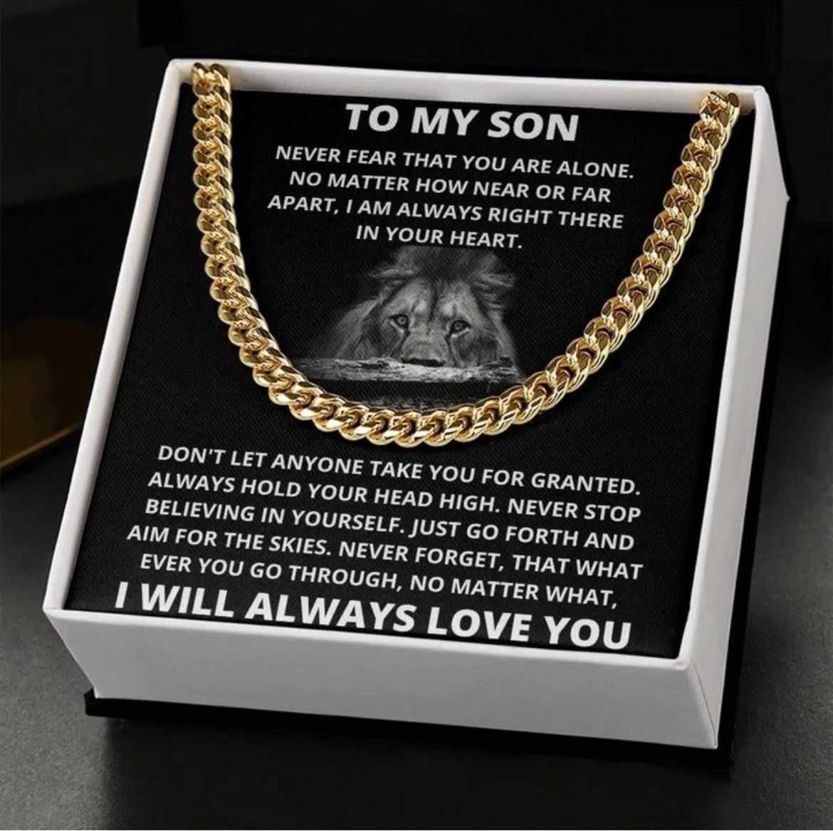 To My Son - Cuban Link Necklace - Always Love You
