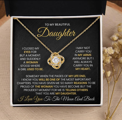 Always Carry You In My Heart  - Necklace Gift for Daughter
