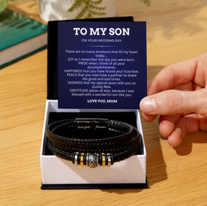 To My Son on Your Wedding Day - Love You Forever Bracelet