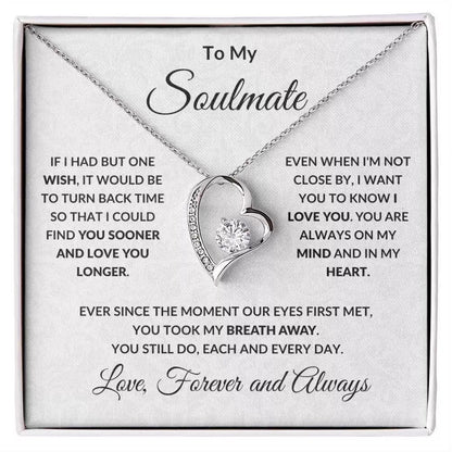 To My Soulmate - Love Heart Necklace - You Are In My Heart