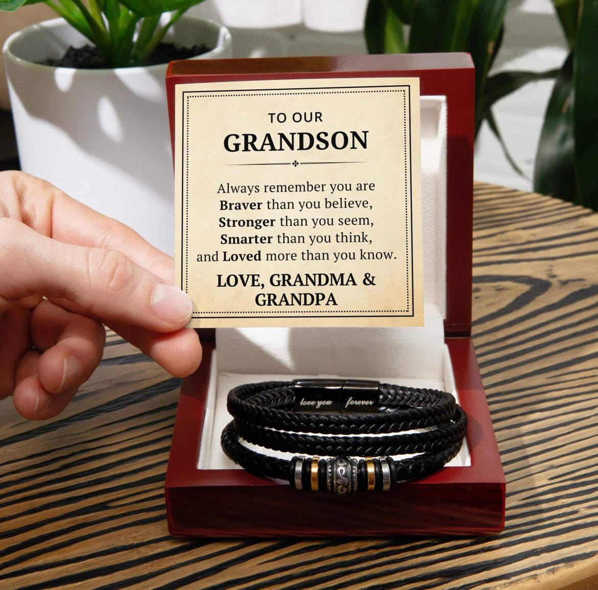 You Are Loved More Than You Know - Bracelet Gift for Grandson