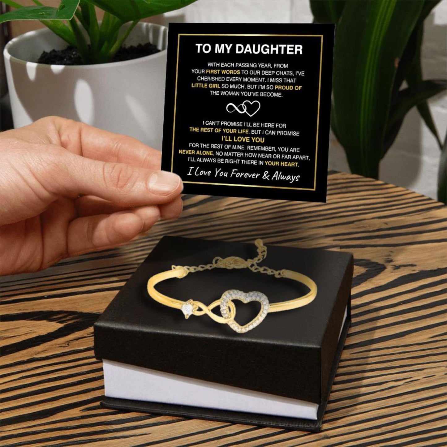 I’ll Always Be Right There In Your Heart - Bracelet Gift for Daughter