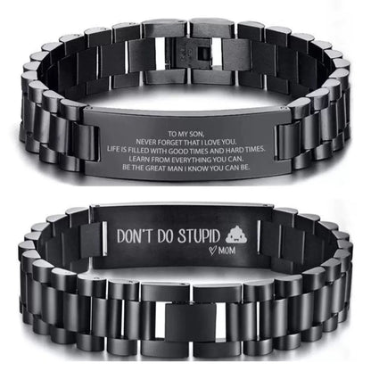 Don’t Do Stupid Sh*t - Heartfelt Bracelet for Son from Mom