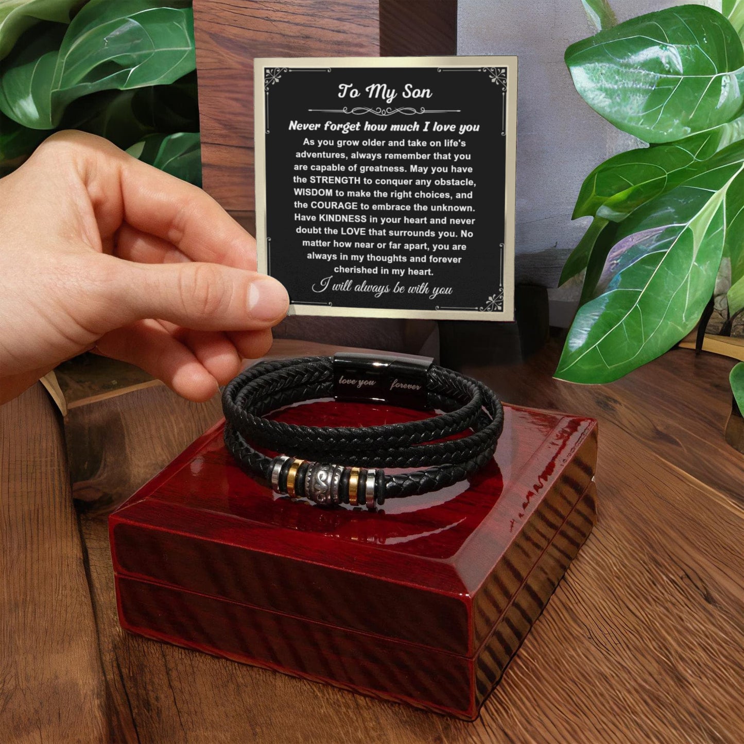 To My Son - Love You Forever Bracelet - Love You Gift