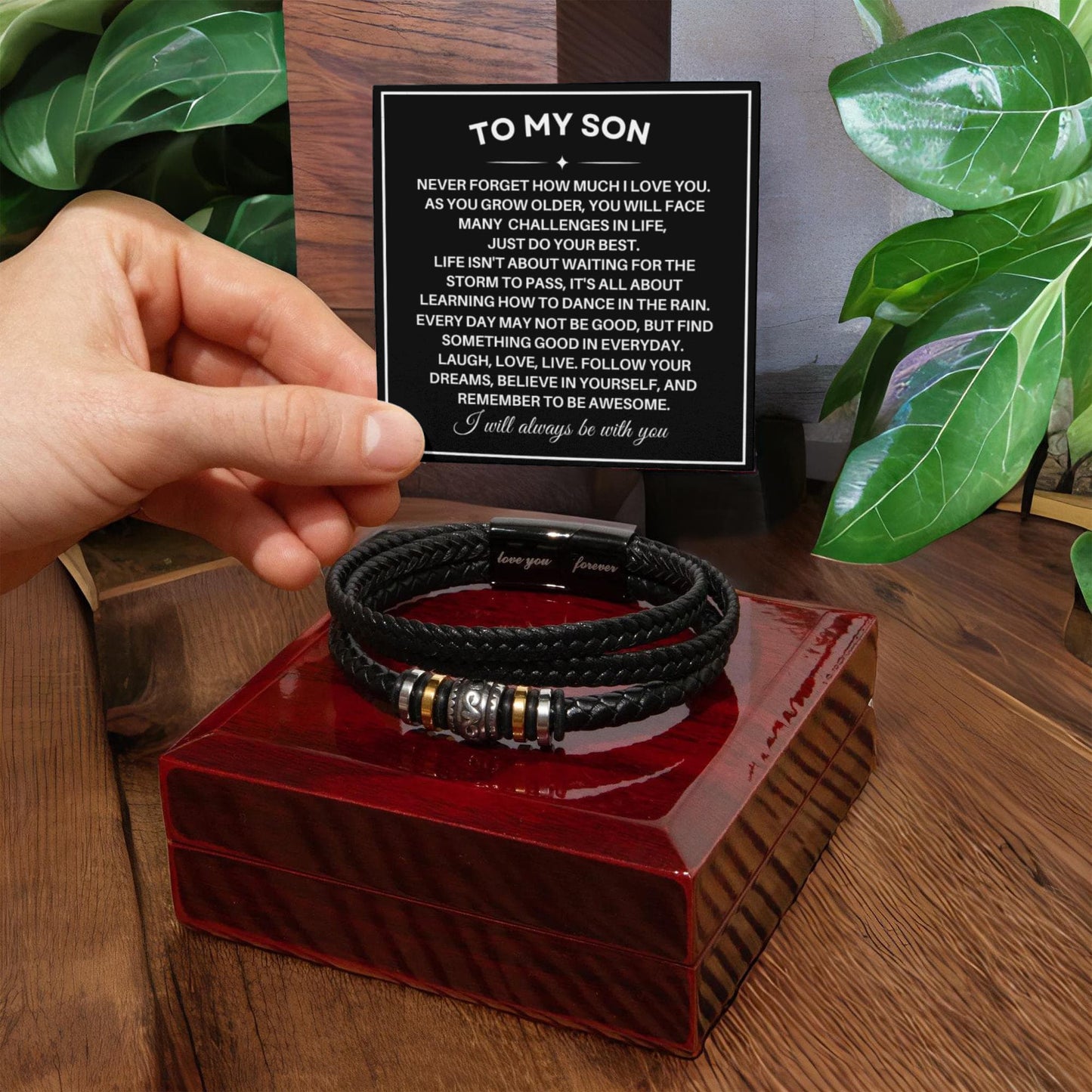 To My Son - Love You Forever Bracelet - Always With You Gift