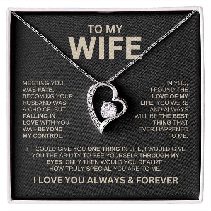 To My Wife Necklace - Love Heart Necklace - You Are the Best Thing