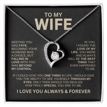 To My Wife Necklace - Love Heart Necklace - You Are the Best Thing