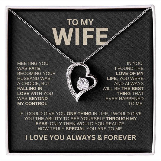 To My Wife Necklace - Love Heart Necklace - You Are the Best Thing