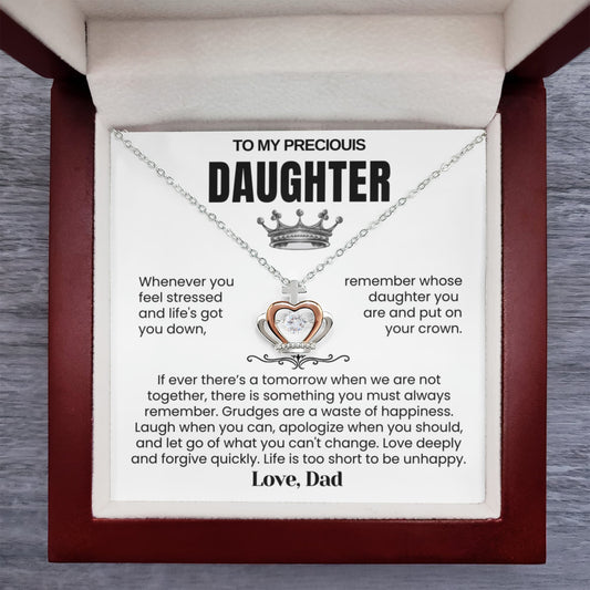 To My Daughter - Crown Necklace - Put on Your Crown