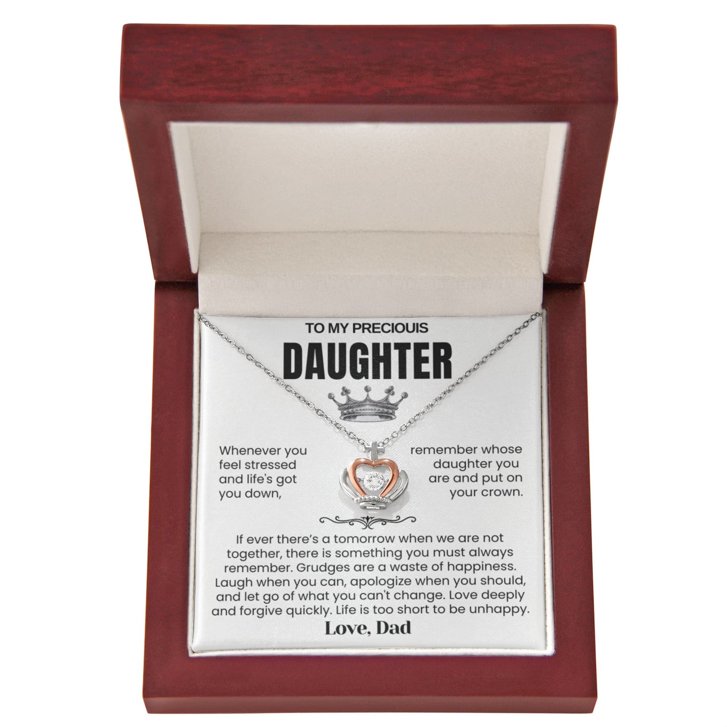 To My Daughter - Crown Necklace - Put on Your Crown