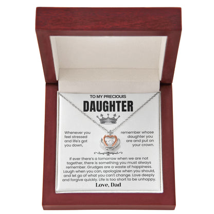 To My Daughter - Crown Necklace - Put on Your Crown