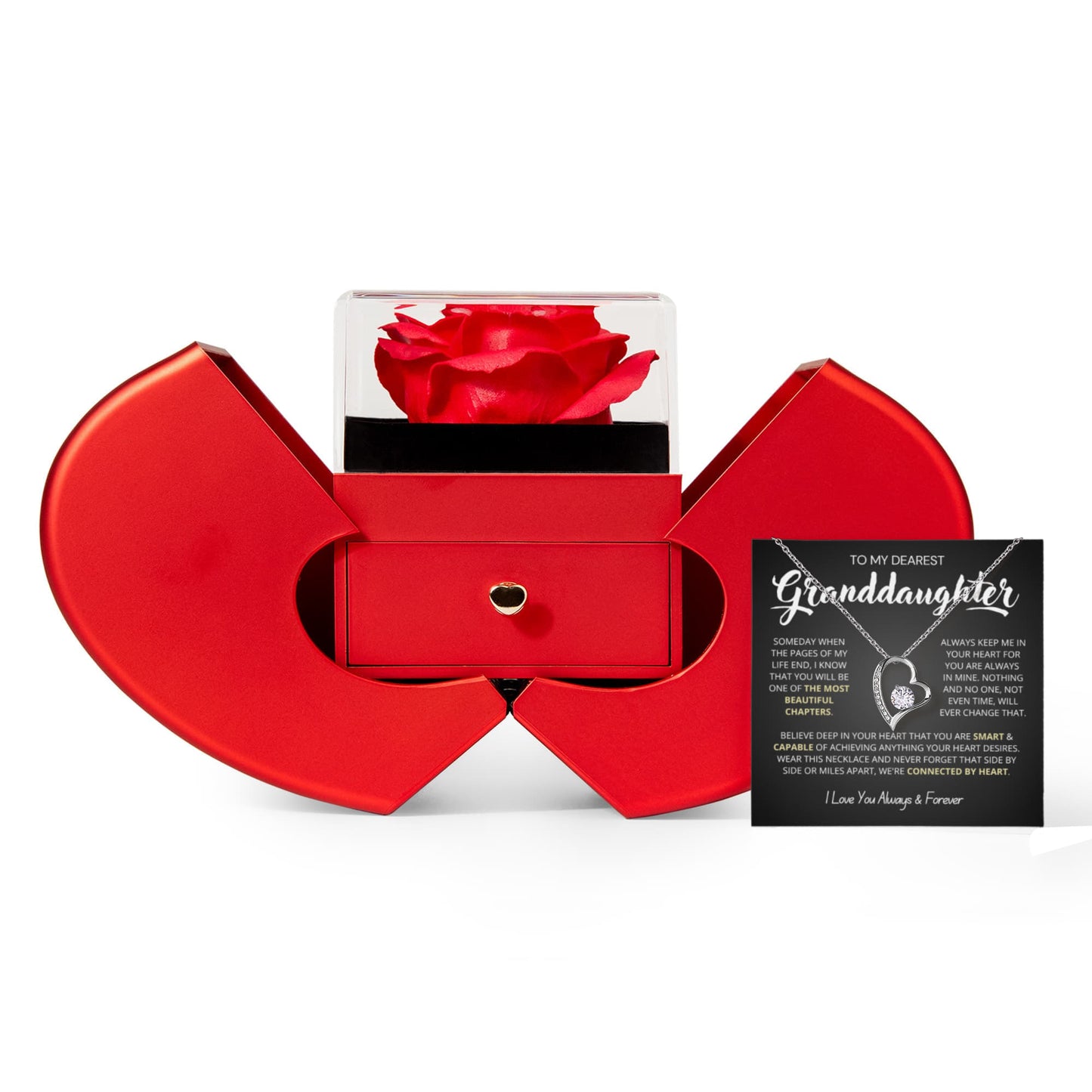 To My Granddaughter - Love Heart Necklace - You Are the Most Beautiful Chapter