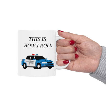 FUNNY Coffee Mug for Policeman 11oz white