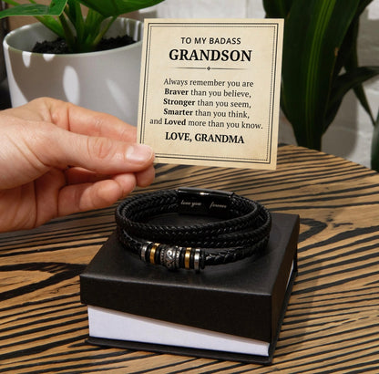 You Are Loved More Than You Know - Bracelet Gift for Grandson