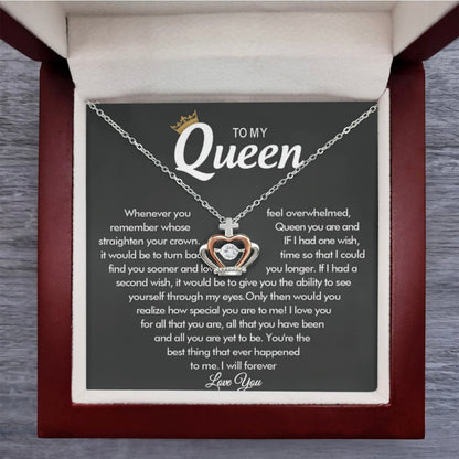 To My Queen - Crown Necklace - Love You Forever