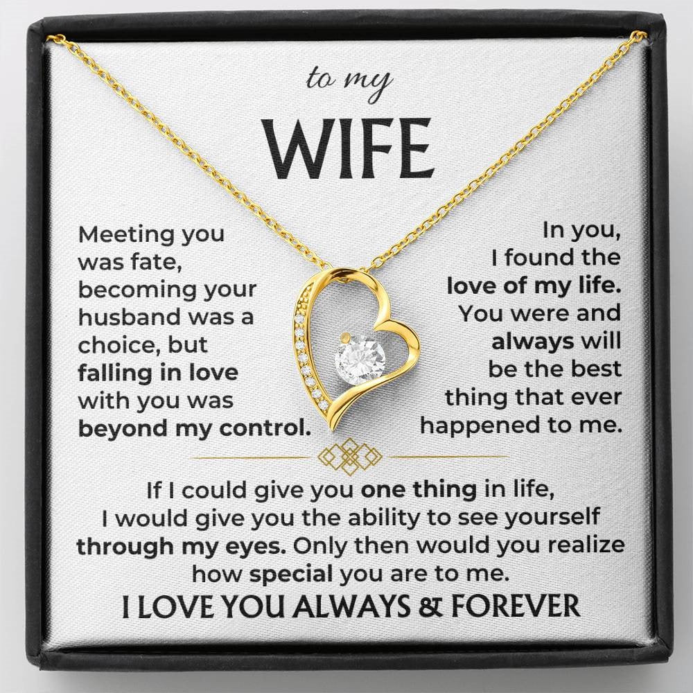 To My Wife - Love Heart Necklace - Love You Always