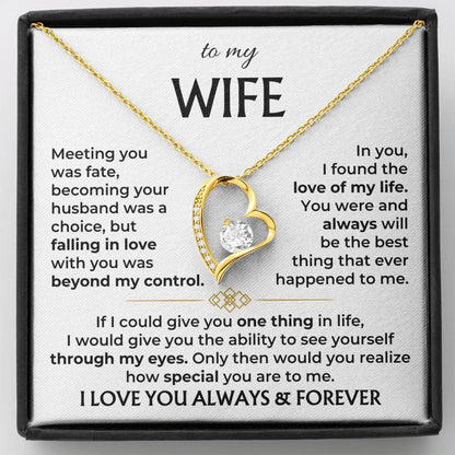 To My Wife - Love Heart Necklace - Love You Always