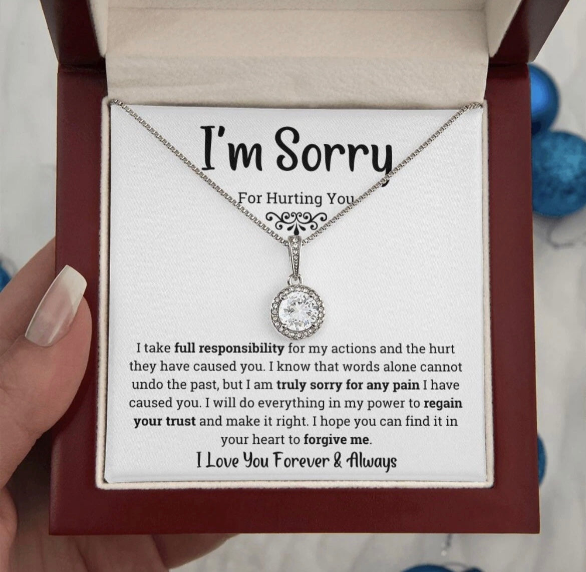 To My Love - Eternal Love Necklace - I Am Sorry for Hurting You