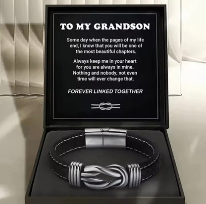 To Grandson - Forever Linked Bracelet - Most Beautiful Chapter