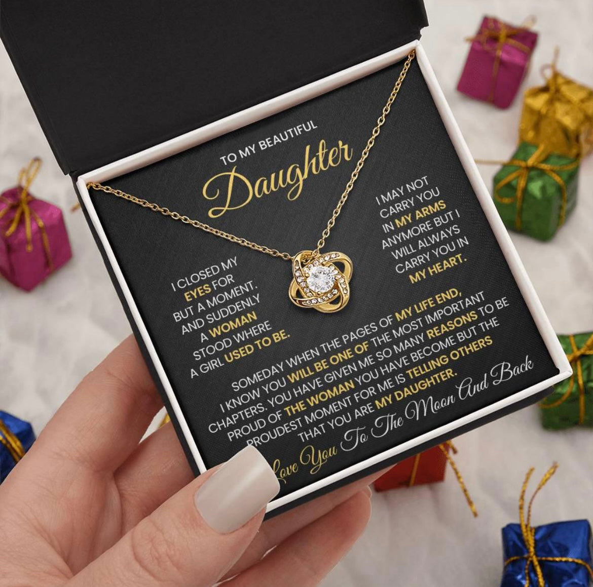Always Carry You In My Heart  - Necklace Gift for Daughter