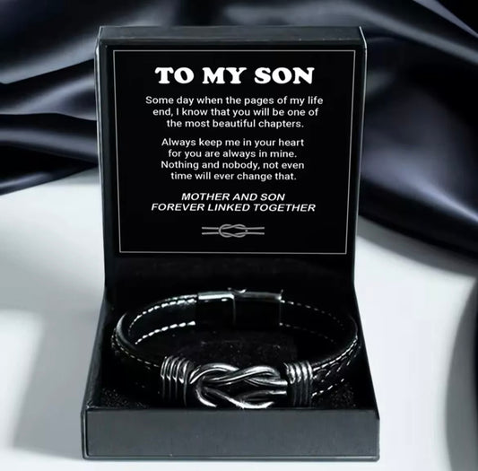 Mother and Son - Linked Bracelet - Forever Linked Together