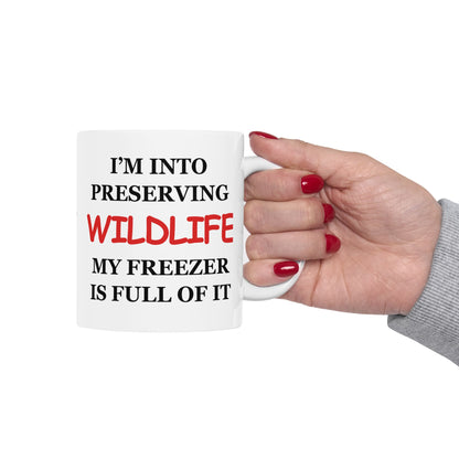 FUNNY Coffee Mug for Hunter 11oz white