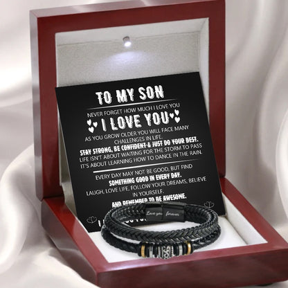 To My Son - Love You Forever - Layered Bracelet