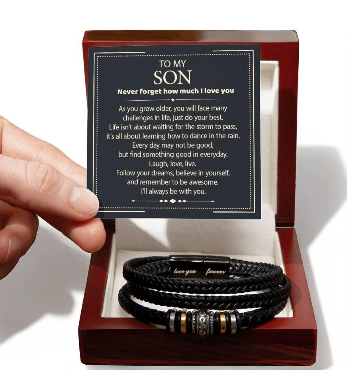 To My Son on Your Wedding Day - Love You Forever Bracelet
