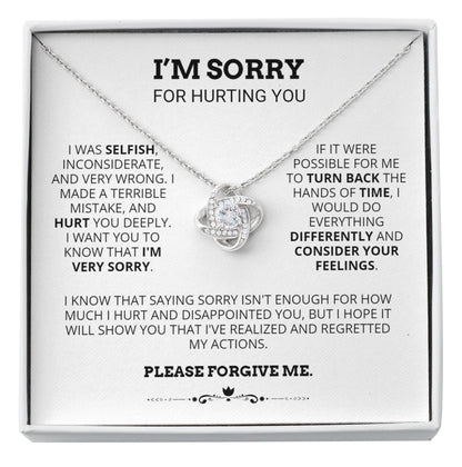To My Love - Love Knot Necklace - I Am Sorry for Hurting You