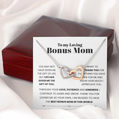 To My Bonus Mom - Linked Hearts Necklace - Always Your Little One