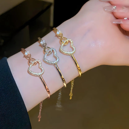 To My Daughter from Mom - Infinity Heart Bracelet - Forever Linked Together Gift