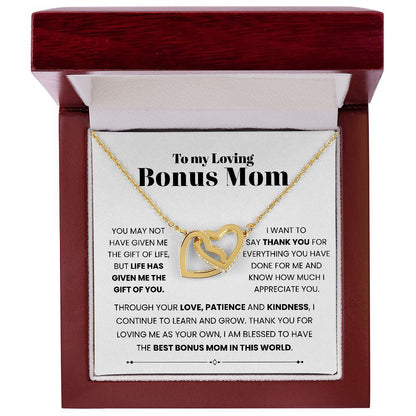 To My Bonus Mom - Linked Hearts Necklace - Always Your Little One